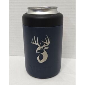 YETI Rambler 12oz Can Colster Cooler - Navy Blue (Custom Deer / KB Engraving)